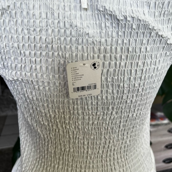 Free People Cream Asymmetrical Tiered Sundress - Picture 6 of 6